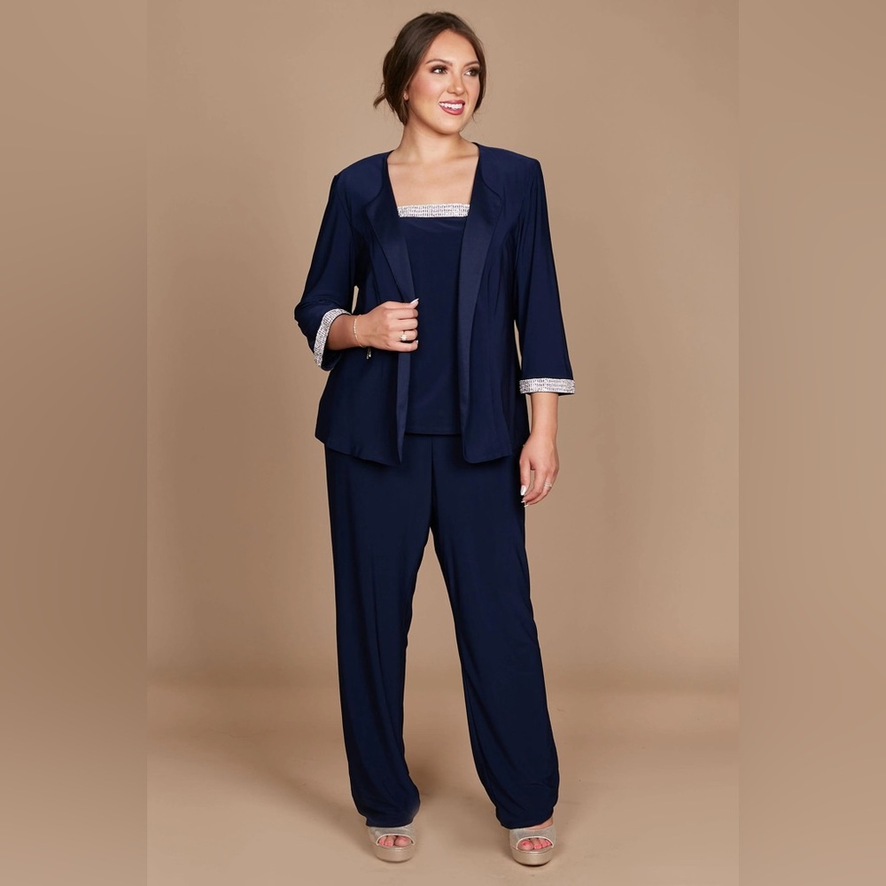 R&M Richards 7449 Mother Of The Bride Pant Suit 8P NWT